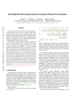 Deep High-Resolution Representation Learning for Human Pose Estimation