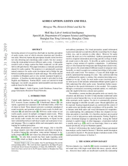 Audio Caption: Listen and Tell