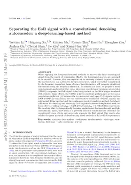 Separating the EoR Signal with a Convolutional Denoising Autoencoder: A
  Deep-learning-based Method
