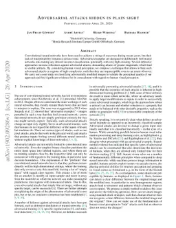 Adversarial attacks hidden in plain sight