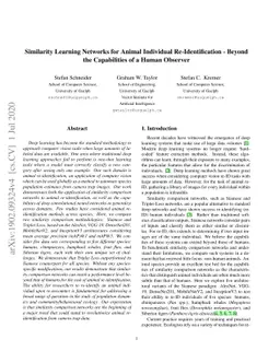 Similarity Learning Networks for Animal Individual Re-Identification --
  Beyond the Capabilities of a Human Observer