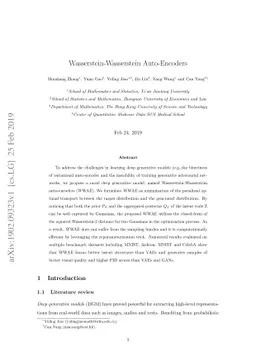 Wasserstein-Wasserstein Auto-Encoders