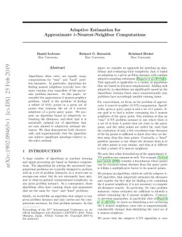 Adaptive Estimation for Approximate k-Nearest-Neighbor Computations