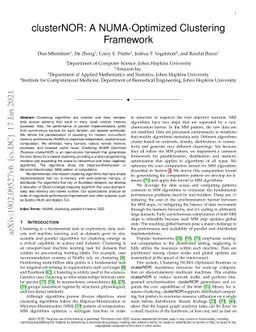 clusterNOR: A NUMA-Optimized Clustering Framework