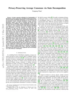 Privacy-Preserving Average Consensus via State Decomposition