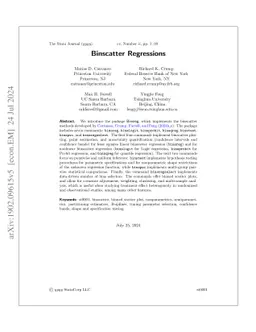 Binscatter Regressions