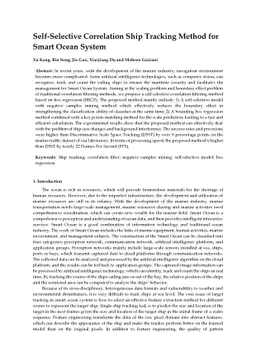 Self-Selective Correlation Ship Tracking Method for Smart Ocean System