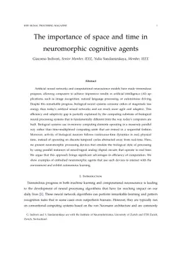 The importance of space and time in neuromorphic cognitive agents