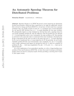 An Automatic Speedup Theorem for Distributed Problems