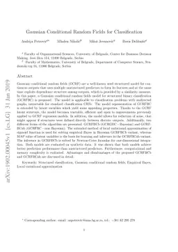 Gaussian Conditional Random Fields for Classification