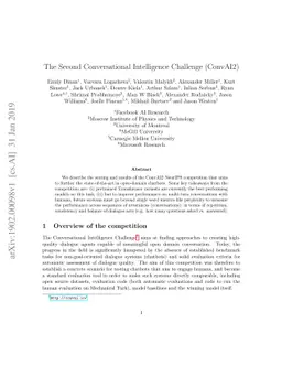 The Second Conversational Intelligence Challenge (ConvAI2)