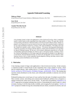 Agnostic Federated Learning