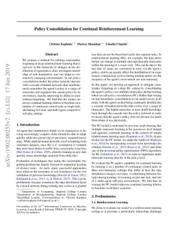 Policy Consolidation for Continual Reinforcement Learning