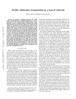 Flexible collaborative transportation by a team of rotorcraft