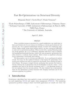Fast Re-Optimization via Structural Diversity