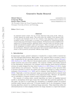 Generative Smoke Removal