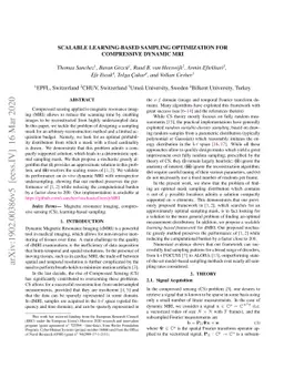 Scalable Learning-Based Sampling Optimization for Compressive Dynamic
  MRI