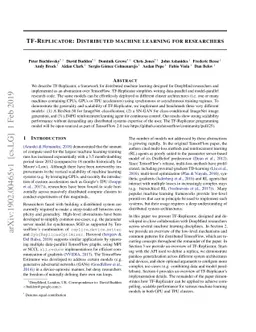 TF-Replicator: Distributed Machine Learning for Researchers