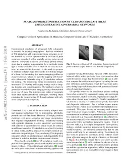 SCATGAN for Reconstruction of Ultrasound Scatterers Using Generative
  Adversarial Networks