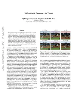 Differentiable Grammars for Videos