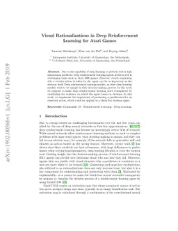Visual Rationalizations in Deep Reinforcement Learning for Atari Games