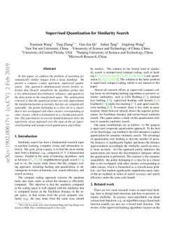 Supervised Quantization for Similarity Search