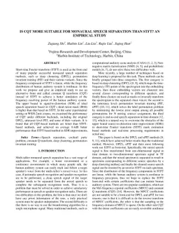 Is CQT more suitable for monaural speech separation than STFT? an
  empirical study