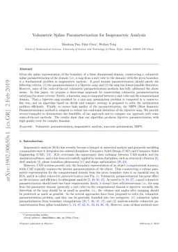 Volumetric Spline Parameterization for Isogeometric Analysis