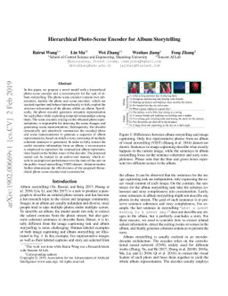 Hierarchical Photo-Scene Encoder for Album Storytelling