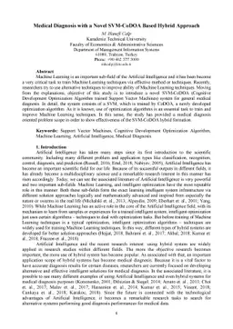 Medical Diagnosis with a Novel SVM-CoDOA Based Hybrid Approach