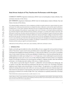 Data Driven Analysis of Tiny Touchscreen Performance with MicroJam