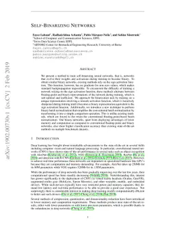 Self-Binarizing Networks