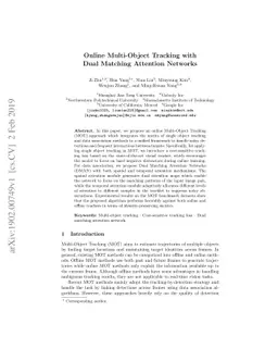 Online Multi-Object Tracking with Dual Matching Attention Networks