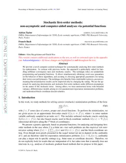 Stochastic first-order methods: non-asymptotic and computer-aided
  analyses via potential functions