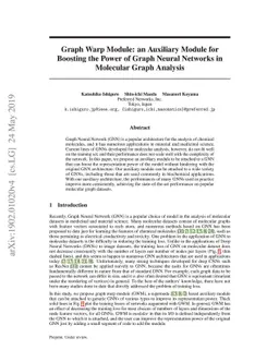 Graph Warp Module: an Auxiliary Module for Boosting the Power of Graph
  Neural Networks in Molecular Graph Analysis
