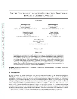 On the Enactability of Agent Interaction Protocols: Toward a Unified
  Approach