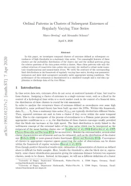 Ordinal Patterns in Clusters of Subsequent Extremes of Regularly Varying
  Time Series