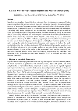 Rhythm Zone Theory: Speech Rhythms are Physical after all