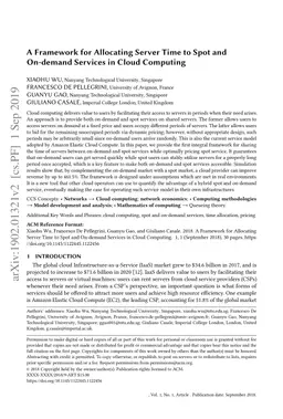 A Framework for Allocating Server Time to Spot and On-demand Services in
  Cloud Computing
