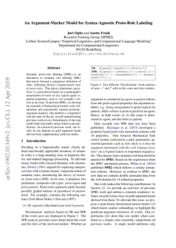 An Argument-Marker Model for Syntax-Agnostic Proto-Role Labeling