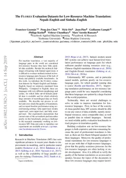 The FLoRes Evaluation Datasets for Low-Resource Machine Translation:
  Nepali-English and Sinhala-English