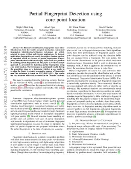 Partial Fingerprint Detection Using Core Point Location
