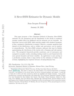 A Sieve-SMM Estimator for Dynamic Models