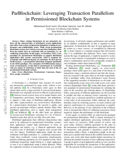 ParBlockchain: Leveraging Transaction Parallelism in Permissioned
  Blockchain Systems