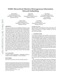 HAHE: Hierarchical Attentive Heterogeneous Information Network Embedding