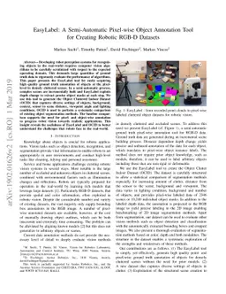 EasyLabel: A Semi-Automatic Pixel-wise Object Annotation Tool for
  Creating Robotic RGB-D Datasets