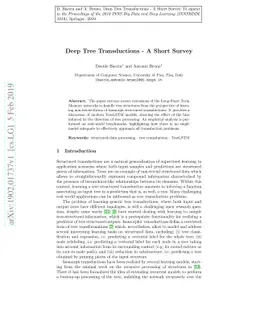 Deep Tree Transductions - A Short Survey