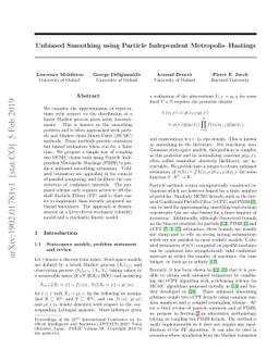 Unbiased Smoothing using Particle Independent Metropolis-Hastings