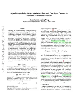 Asynchronous Delay-Aware Accelerated Proximal Coordinate Descent for
  Nonconvex Nonsmooth Problems