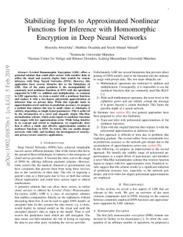 Stabilizing Inputs to Approximated Nonlinear Functions for Inference
  with Homomorphic Encryption in Deep Neural Networks